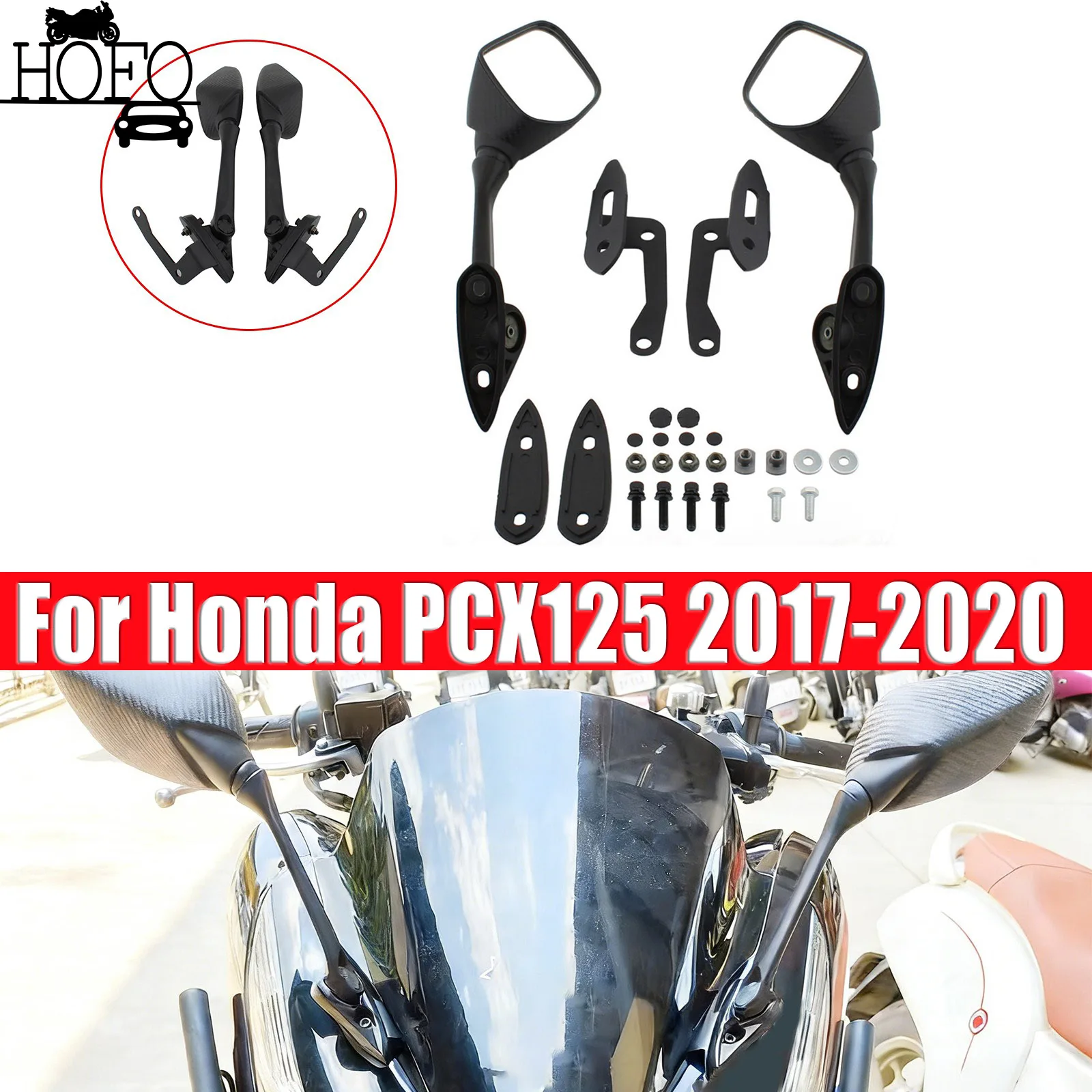 Motorcycle Modified Rearview Mirror+Bracket For Honda PCX125 2017-2020 PCX150
Motorcycle Modified Rearview Mirror+Bracket For Honda PCX125 2017-2020 PCX150
