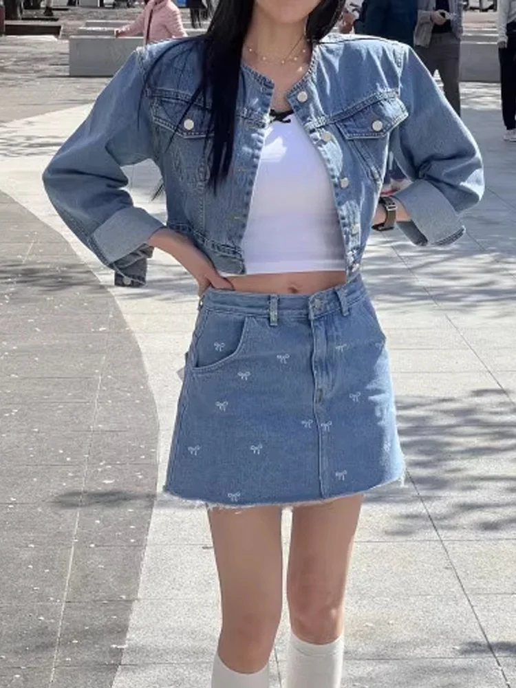 Korean Sle Knot Lace Sa A-Line Skirt Women's Denim f-length Skirts Sweet Anti-aging Sexy High Waist
Korean Sle Knot Lace Sa A-Line Skirt Women's Denim f-length Skirts Sweet Anti-aging Sexy High Waist