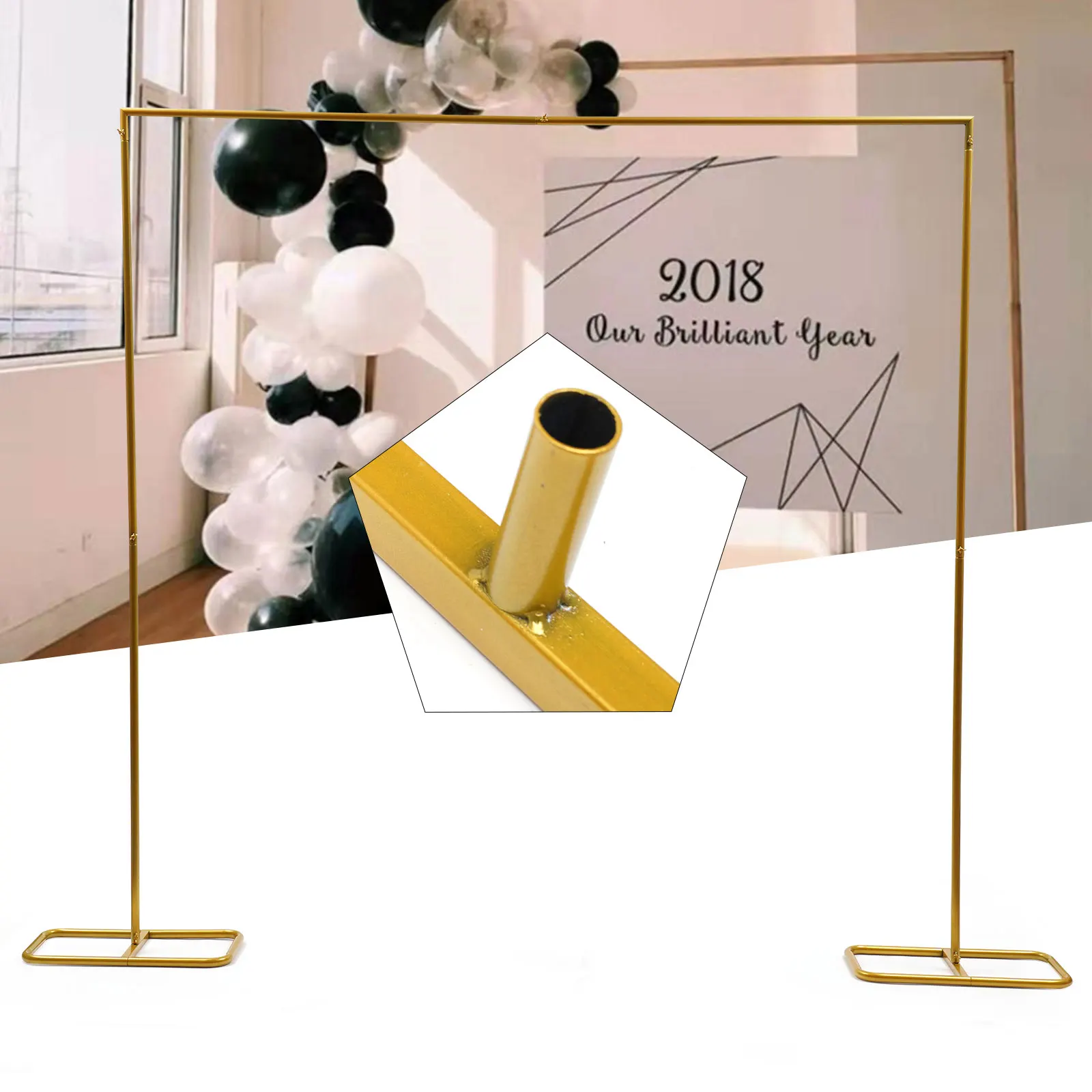 Gold Iron Wedding Arch Rack, 2x2.1M, Sturdy Design for Wedding, Birthday, and Event Decorations, Easy to Assemble
Gold Iron Wedding Arch Rack, 2x2.1M, Sturdy Design for Wedding, Birthday, and Event Decorations, Easy to Assemble