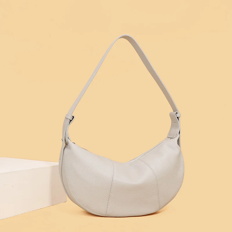 New Women Bags 100% Genuine Leather Underarm Totes Solid Color Commute Handbag Portable Adjustable Half Moon Female Shoulder Bag
New Women Bags 100% Genuine Leather Underarm Totes Solid Color Commute Handbag Portable Adjustable Half Moon Female Shoulder Bag