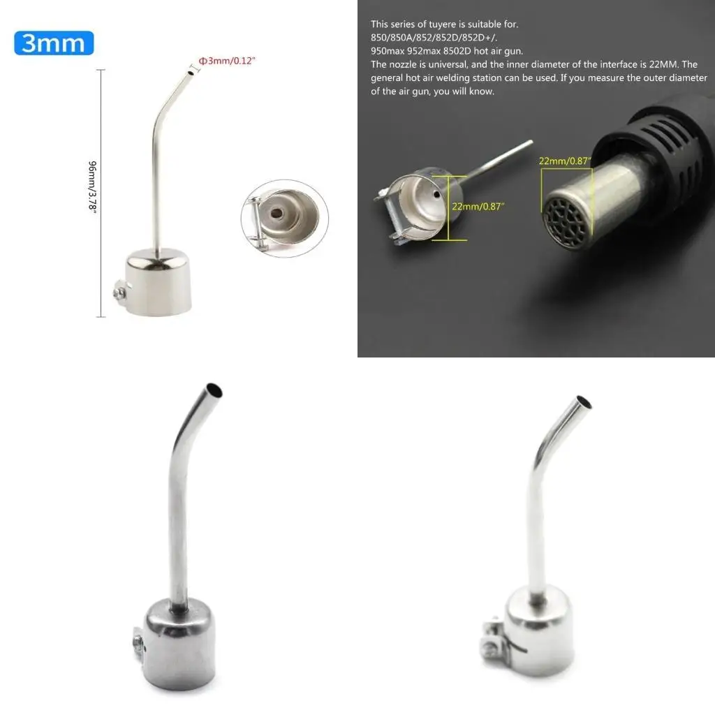 Y1UD Bend Desoldering Table 10cm Bending Nozzle BGA Universal Nozzles for 850 950 952
Y1UD Bend Desoldering Table 10cm Bending Nozzle BGA Universal Nozzles for 850 950 952