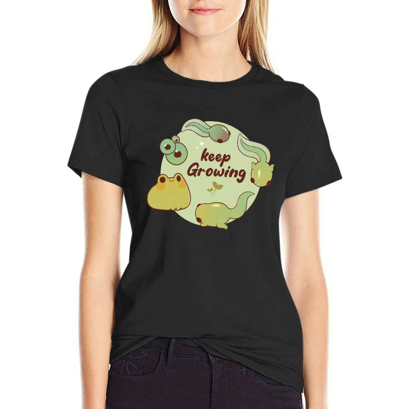 Keep growing froggy T-Shirt Female clothing vintage blanks black t shirts for Women
Keep growing froggy T-Shirt Female clothing vintage blanks black t shirts for Women