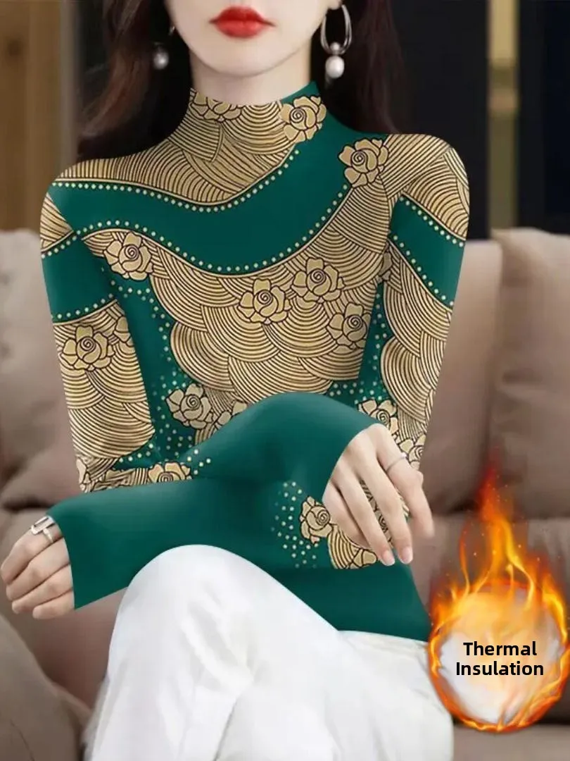 Limited Edition Fce Lined High Collar Long Sve Thermal Top Mommy Sle Warm German Velvet Women's T-irt Commute Wear
Limited Edition Fce Lined High Collar Long Sve Thermal Top Mommy Sle Warm German Velvet Women's T-irt Commute Wear