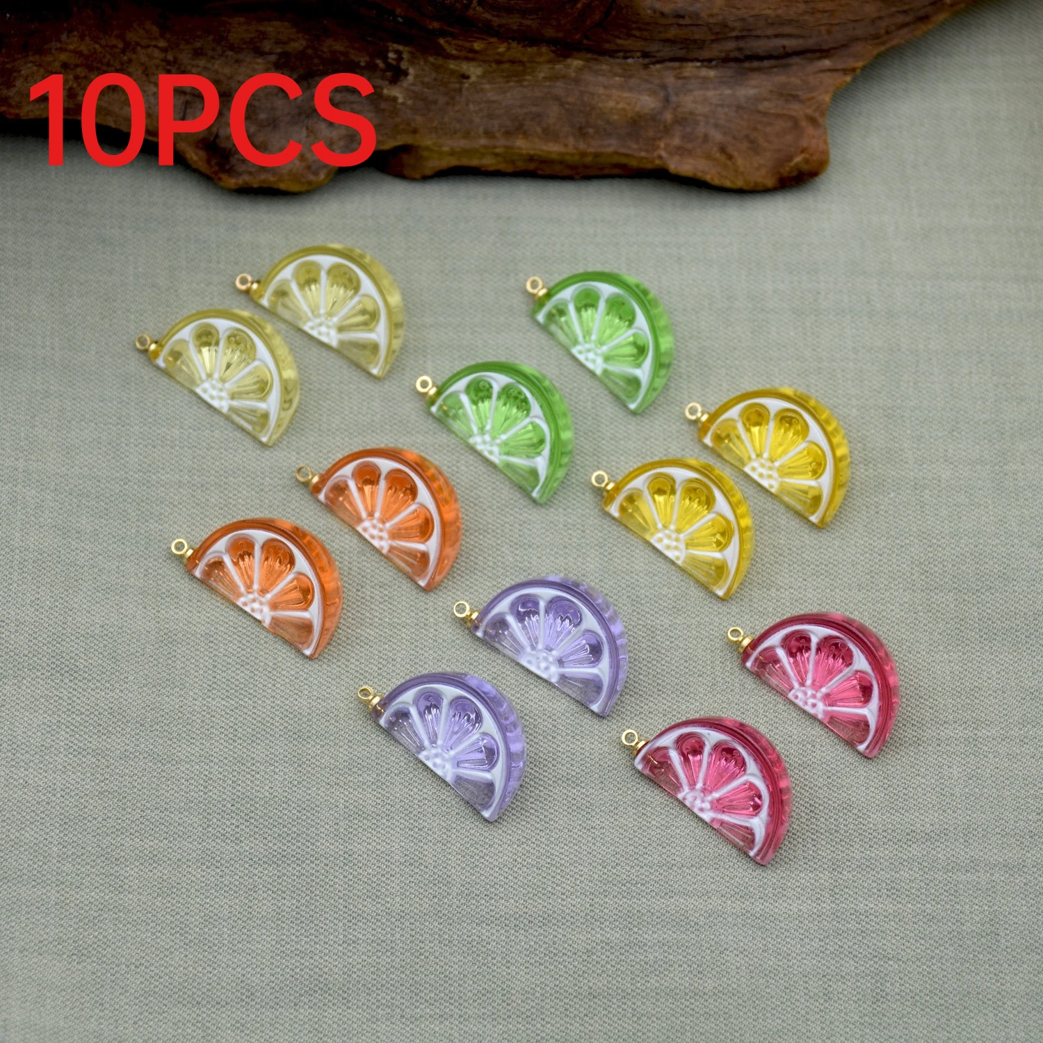 10Pcs Resin Lemon Slice Charms Simulation Fruit Pendants DIY Earrings Necklace Bracelet Jewelry Making Accessories
10Pcs Resin Lemon Slice Charms Simulation Fruit Pendants DIY Earrings Necklace Bracelet Jewelry Making Accessories