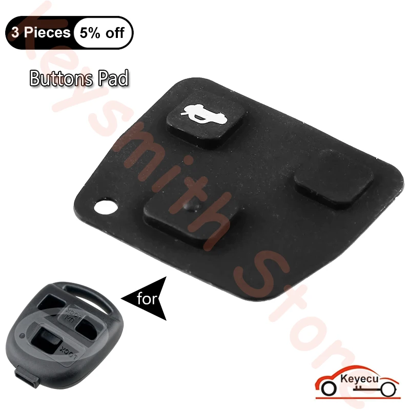 Резиновая накладка KEYECU с 3 кнопками для Toyota Land Cruiser Yaris Camry RAV4 Corolla Prado Tarago Avensis для Lexus, накладка на кнопки дистанционного управления
Резиновая накладка KEYECU с 3 кнопками для Toyota Land Cruiser Yaris Camry RAV4 Corolla Prado Tarago Avensis для Lexus, накладка на кнопки дистанционного управления