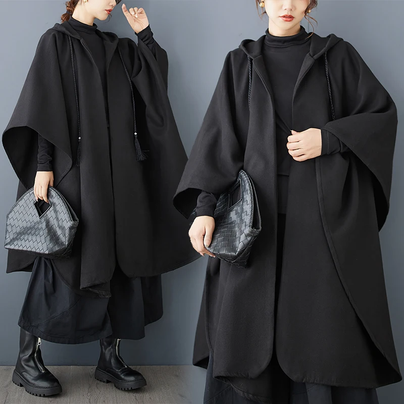 Шикарное универсальное шерстяное пальто средней длины с капюшоном для женщин больших размеров, осень-зима, модный открытый кардиган, повседневный кардиган
Шикарное универсальное шерстяное пальто средней длины с капюшоном для женщин больших размеров, осень-зима, модный открытый кардиган, повседневный кардиган