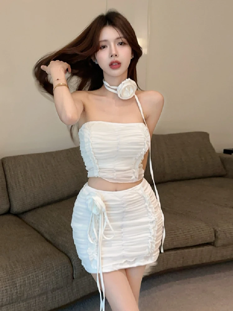 Holiday Outfits Suit 3D Flower Ruffles 2 Piece Set Women Elegant Sexy Strapless Crop Tops + Bodycon Mini Skirts Sexy Set
Holiday Outfits Suit 3D Flower Ruffles 2 Piece Set Women Elegant Sexy Strapless Crop Tops + Bodycon Mini Skirts Sexy Set