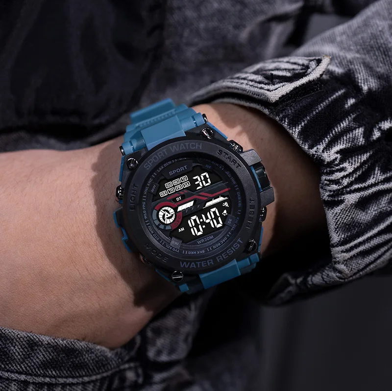 New Fashion Men's Outdoor Sports Electronic Watch, Trendy Student Night Glow Wristwatch, Multifunctional Digital Watch for Men
New Fashion Men's Outdoor Sports Electronic Watch, Trendy Student Night Glow Wristwatch, Multifunctional Digital Watch for Men