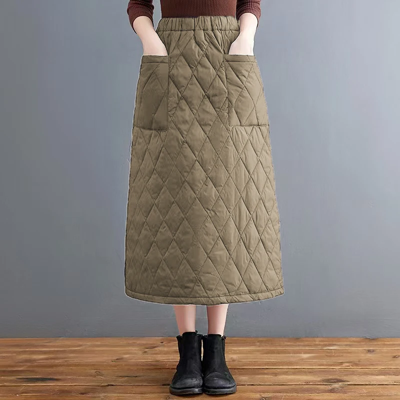 Стеганая хлопковая юбка в стиле ретро, женская зимняя новая ветрозащитная прямая юбка-труба, теплая пуховая хлопковая юбка, модная
Стеганая хлопковая юбка в стиле ретро, женская зимняя новая ветрозащитная прямая юбка-труба, теплая пуховая хлопковая юбка, модная