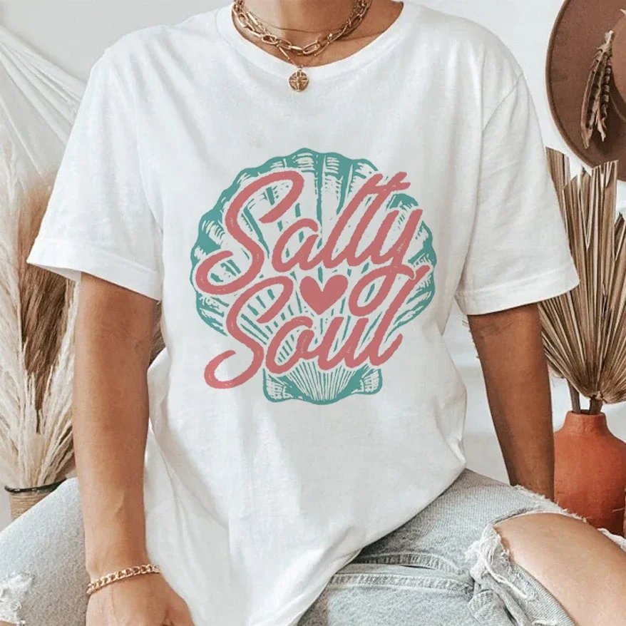 Salty Soul Women's Pattern Trendy Style Trend 90s O-Neck Summer T-Shirt Clothing Printed Short Sleeve Casual Fashion T-Shirt.
Salty Soul Women's Pattern Trendy Style Trend 90s O-Neck Summer T-Shirt Clothing Printed Short Sleeve Casual Fashion T-Shirt.