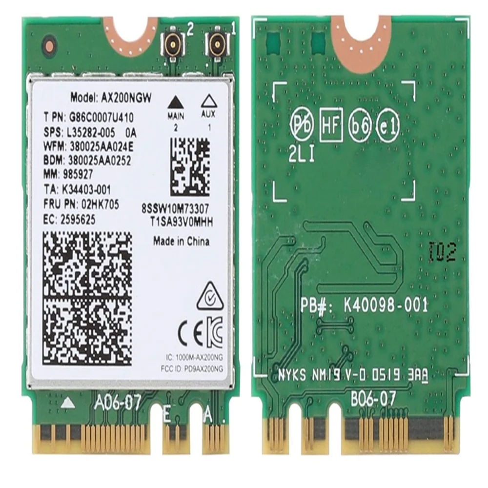 Новинка для Intel AX200NGW 02HK705 для lenovo Legion 5-15ARH05 S7-15ARH5 Yoga Slim 7 Pro-14ARH5 Bluetooth wifi беспроводной модуль
Новинка для Intel AX200NGW 02HK705 для lenovo Legion 5-15ARH05 S7-15ARH5 Yoga Slim 7 Pro-14ARH5 Bluetooth wifi беспроводной модуль