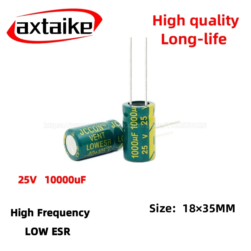 2PCS 25V10000uF Aluminum Capacitor, High Frequency Low ESR 105°C Radial for Power Supply Long-life 18×35MM
2PCS 25V10000uF Aluminum Capacitor, High Frequency Low ESR 105°C Radial for Power Supply Long-life 18×35MM