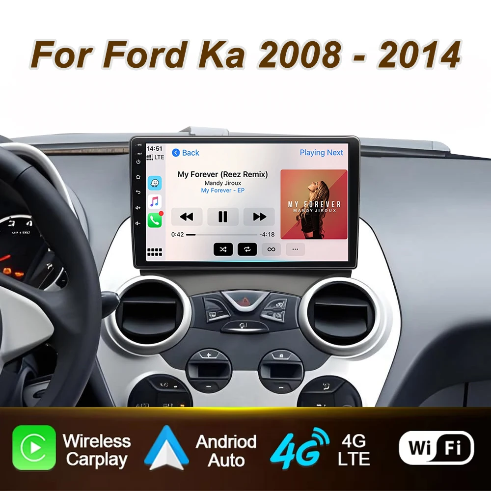 Для Ford Ka 2008-2014: Автомагнитола с экраном, Carplay, Android Auto, мультимедийный проигрыватель, GPS-навигация, DSP
Для Ford Ka 2008-2014: Автомагнитола с экраном, Carplay, Android Auto, мультимедийный проигрыватель, GPS-навигация, DSP