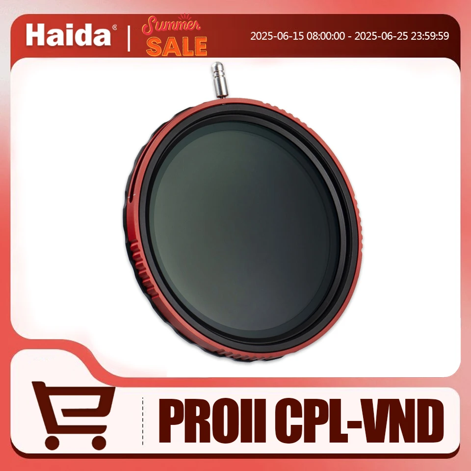 Haida PROII CPL-VND 2 in 1 Filter with 3-7 Stops ND8 ND128 for Camera Lens Filmmakers Vloggers Photography with 67/72/77/82/95mm
Haida PROII CPL-VND 2 in 1 Filter with 3-7 Stops ND8 ND128 for Camera Lens Filmmakers Vloggers Photography with 67/72/77/82/95mm
