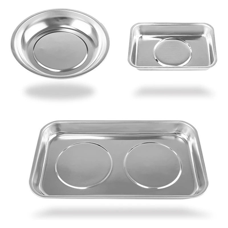 【Top Picks】3-Piece Magnetic Tray Holder, Magnetic Parts Tray Set, Thickened Tray,Stainless Steel, Tool Trays For Screw, Bolts, N
【Top Picks】3-Piece Magnetic Tray Holder, Magnetic Parts Tray Set, Thickened Tray,Stainless Steel, Tool Trays For Screw, Bolts, N