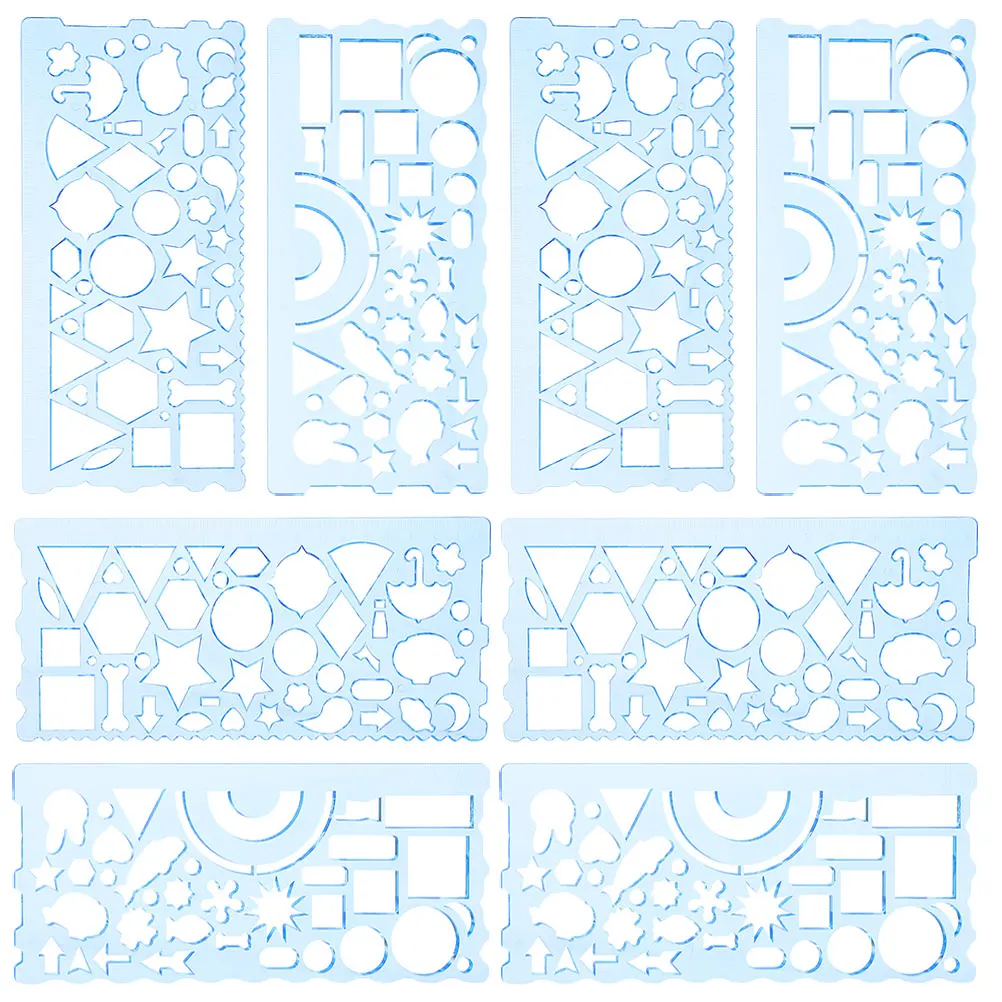 8pcs 20CM Blue Multi functional Rulers Geometry Drawing Tools Students Templates Spiral Stencils PP Material School Office
8pcs 20CM Blue Multi functional Rulers Geometry Drawing Tools Students Templates Spiral Stencils PP Material School Office