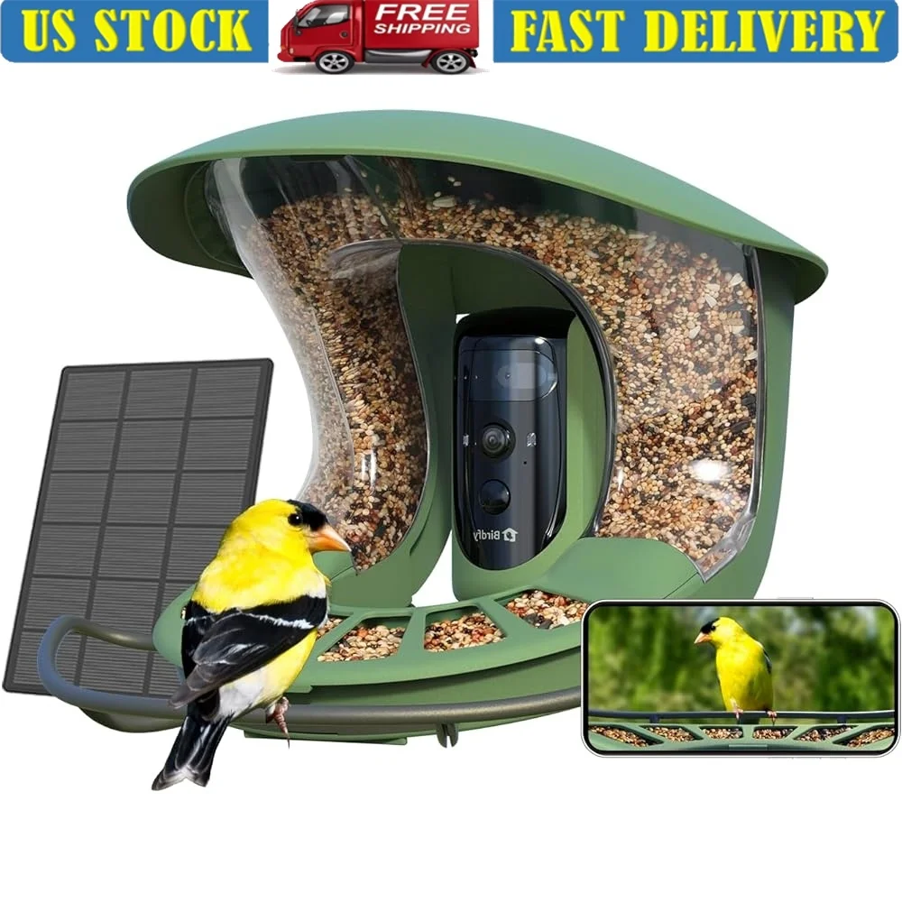 Smart Bird Feeder with Camera Dual-Lens Solar-Powered Wireless Motion Detection Video Capture Night Vision Outdoor Wildlife
Smart Bird Feeder with Camera Dual-Lens Solar-Powered Wireless Motion Detection Video Capture Night Vision Outdoor Wildlife