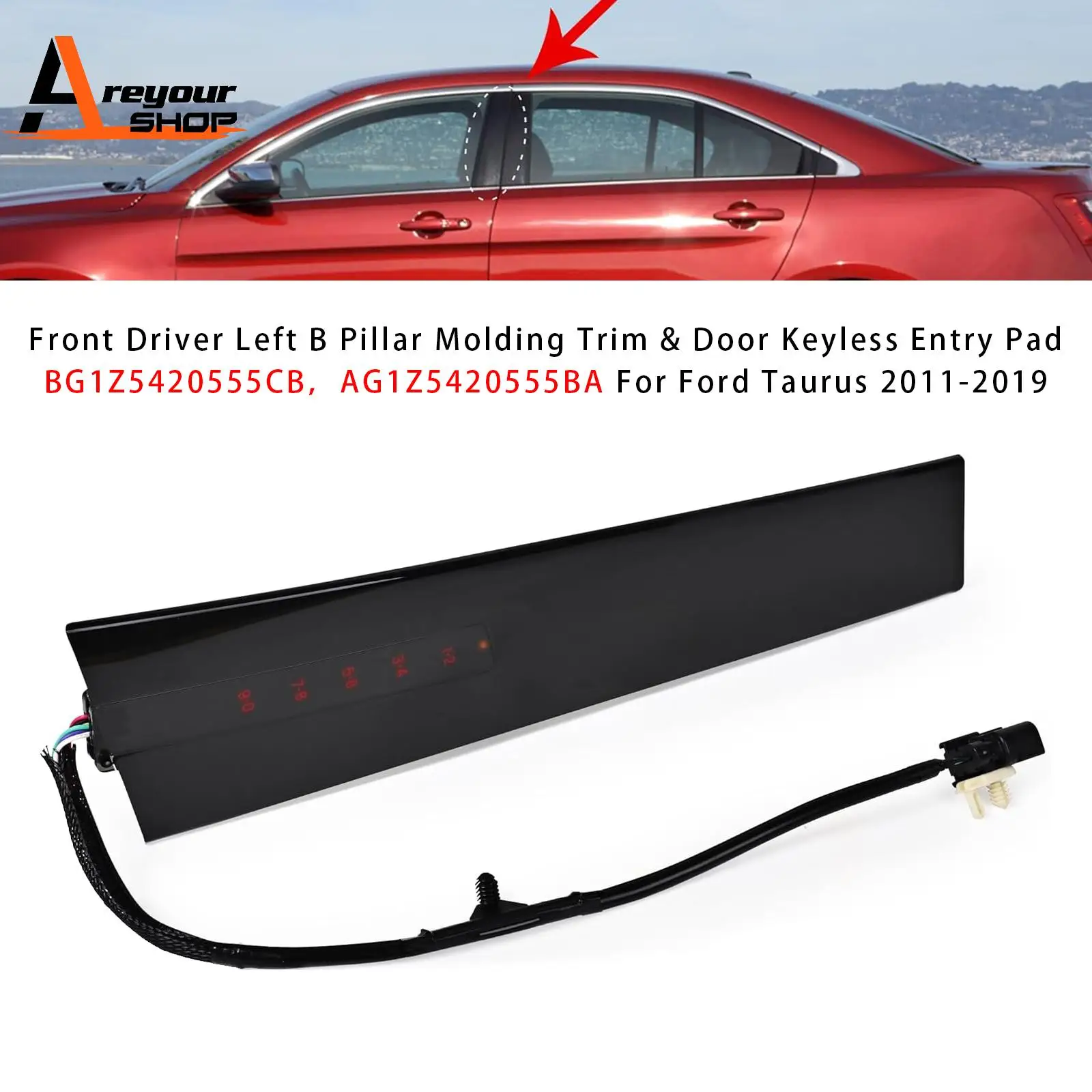 Front Driver Left B Pillar Molding Trim Keyless Entry for Ford Taurus 2011 2012 2013 2014 2015 2016 2017 2018 2019
Front Driver Left B Pillar Molding Trim Keyless Entry for Ford Taurus 2011 2012 2013 2014 2015 2016 2017 2018 2019