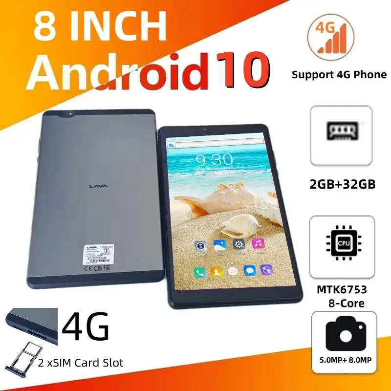 New Type-C 8 INCH Android 10 Tablets PC 4G Phone GSM 2 x SIM Card MTK6753 Octa-Core 2GB RAM 32GB ROM 1280 x 800 Pixels
New Type-C 8 INCH Android 10 Tablets PC 4G Phone GSM 2 x SIM Card MTK6753 Octa-Core 2GB RAM 32GB ROM 1280 x 800 Pixels
