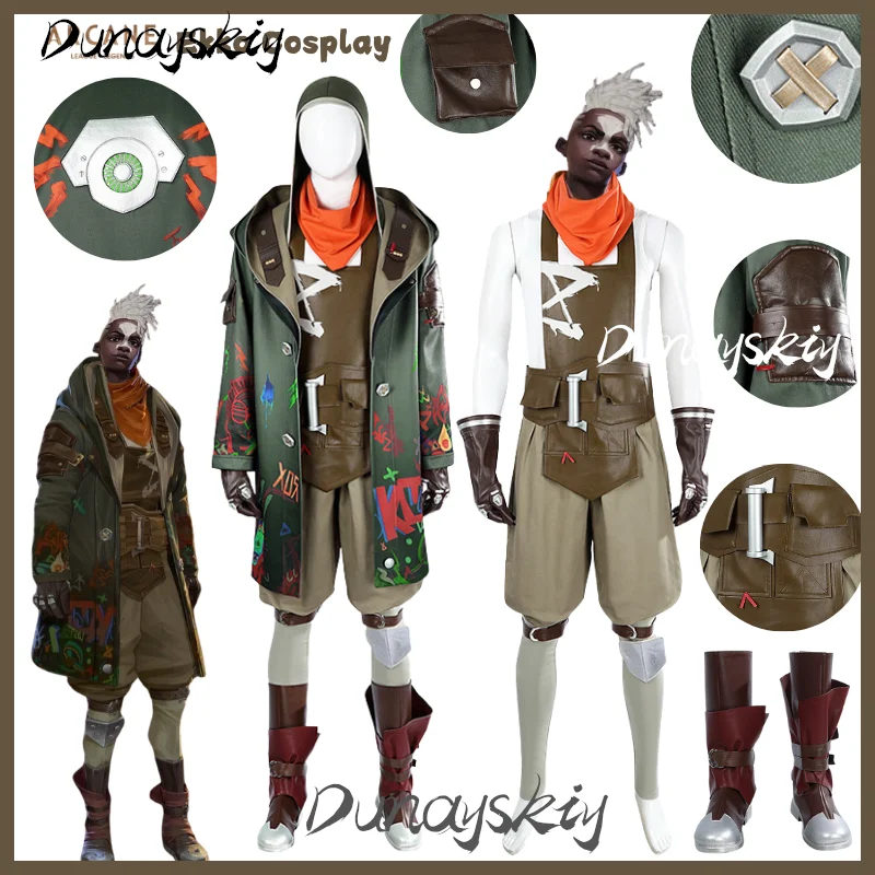 LOL League of Legends 2 Arcane Ekko Cosplay Games Costume Set Shoe Dress Up Halloween Party Customized OutfitStreetwear Swag Men
LOL League of Legends 2 Arcane Ekko Cosplay Games Costume Set Shoe Dress Up Halloween Party Customized OutfitStreetwear Swag Men