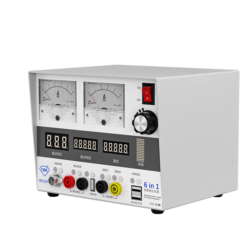6 all in 1 DC Voltage Regulated Power Supply Short Circuit Repair Voltage Test One Click Power On Charging Detection RF Signal
6 all in 1 DC Voltage Regulated Power Supply Short Circuit Repair Voltage Test One Click Power On Charging Detection RF Signal