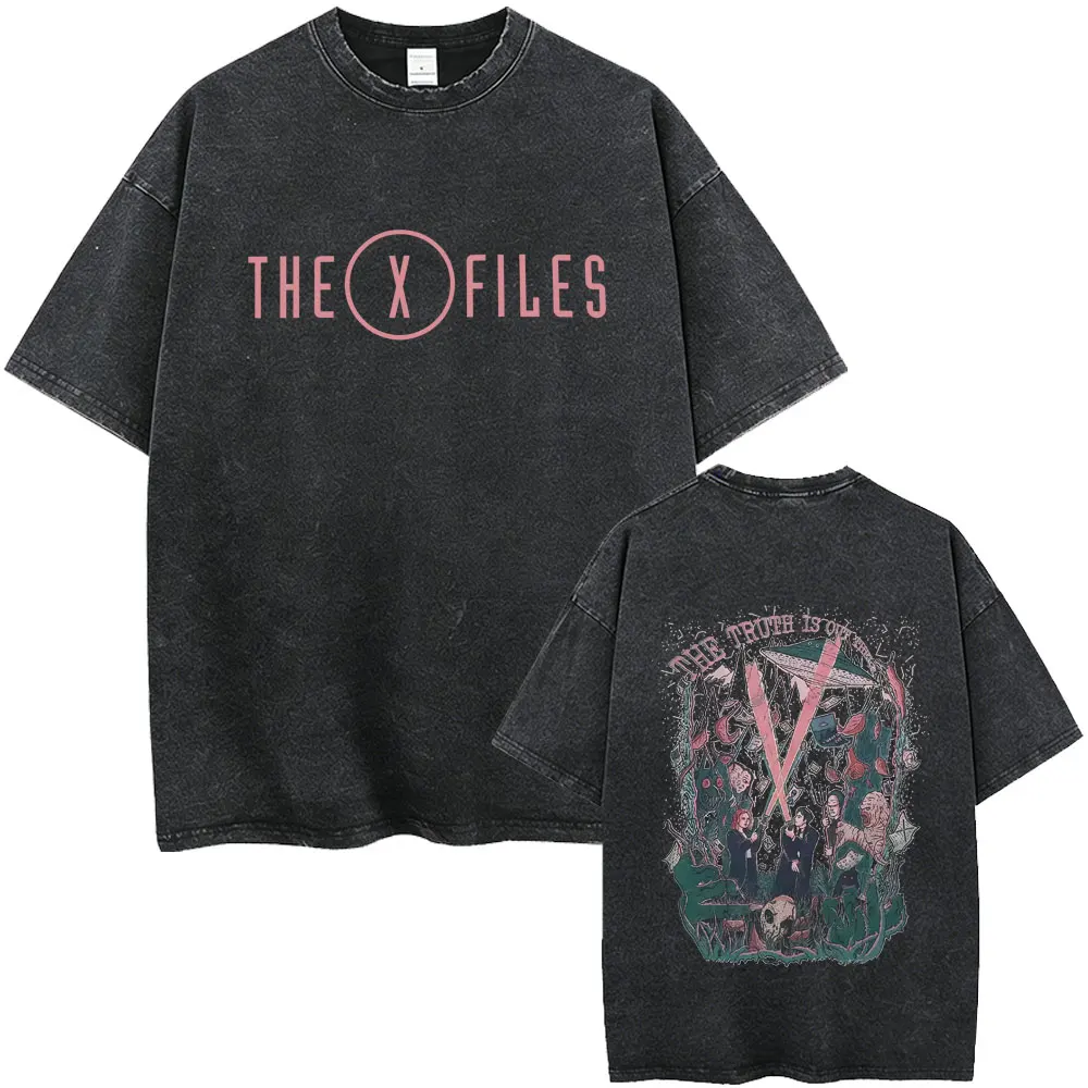 Classic Movie The X Files The Truth Is Out There Vintage Washed T-shirt Men Women Casual Oversized T Shirt Male Retro Streetwear
Classic Movie The X Files The Truth Is Out There Vintage Washed T-shirt Men Women Casual Oversized T Shirt Male Retro Streetwear
