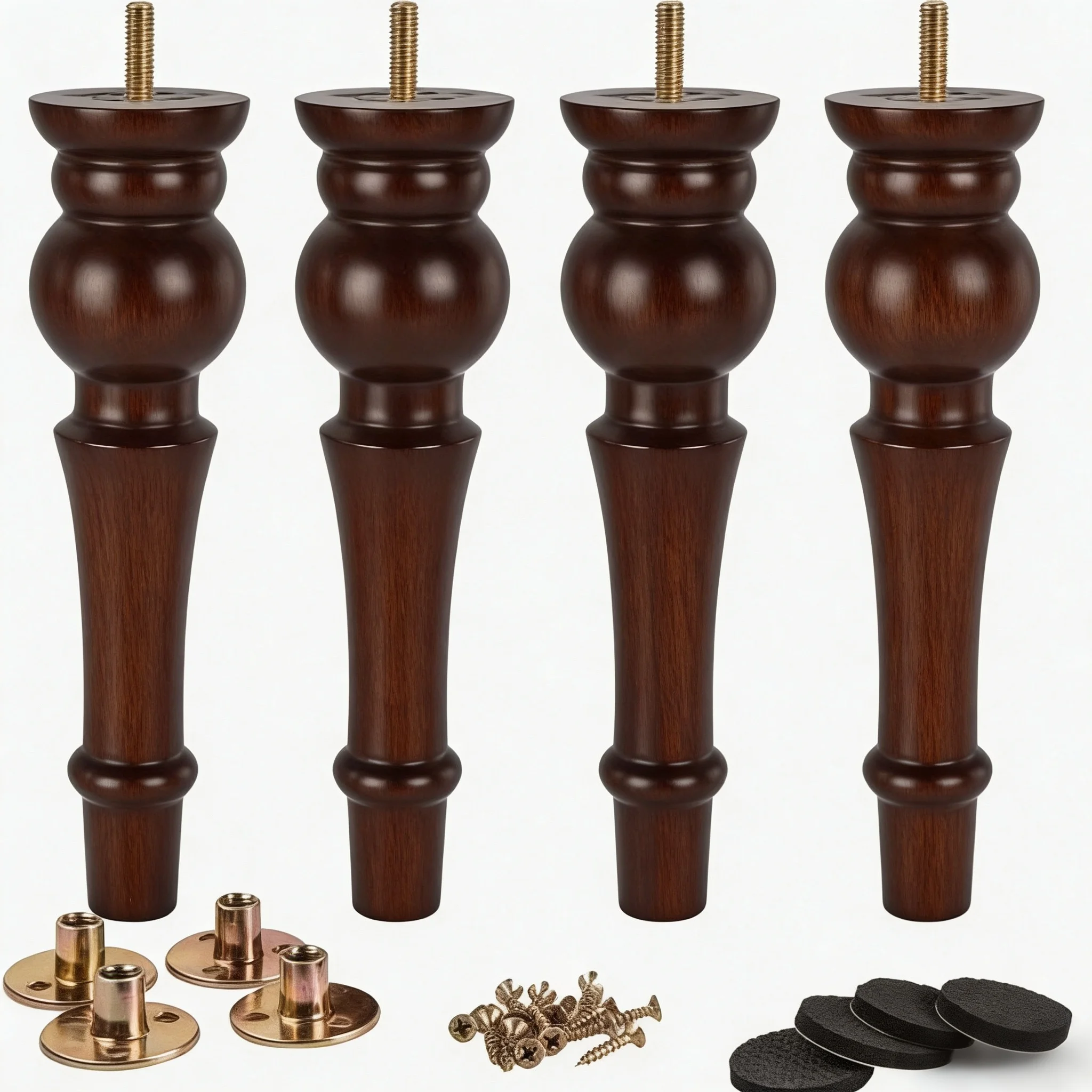11" Wooden Furniture Legs Set of 4 - Replacement Sofa Legs for Couch, Chair, Dresser, Ottoman, Coffee Table, Cabinet (Brown)
11" Wooden Furniture Legs Set of 4 - Replacement Sofa Legs for Couch, Chair, Dresser, Ottoman, Coffee Table, Cabinet (Brown)
