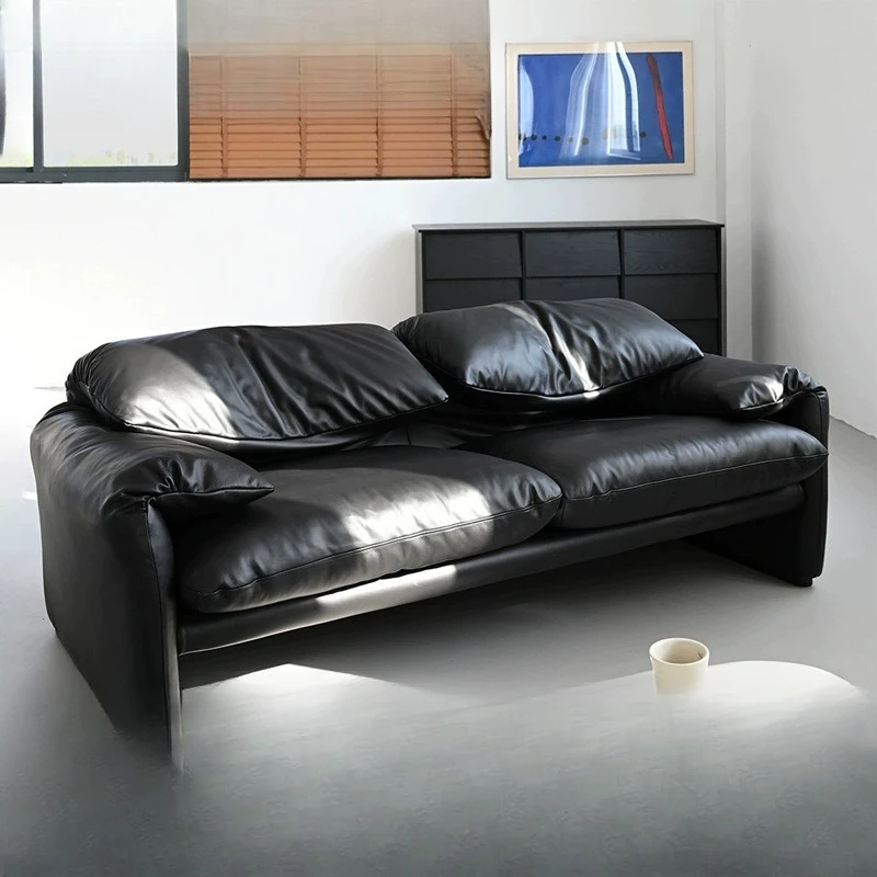 Italian minimalist designer furniture retro foldable ear leather sofa apartment homestay lazy sofa
Italian minimalist designer furniture retro foldable ear leather sofa apartment homestay lazy sofa