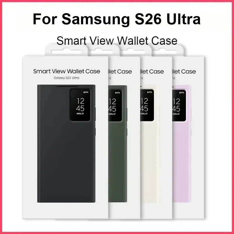 Original Smart View Display Leather Flip Case For Samsung S26Ultra S25 Edge S24 S23 FE Plus A57/37/17 Card Solt Shockproof Cover
Original Smart View Display Leather Flip Case For Samsung S26Ultra S25 Edge S24 S23 FE Plus A57/37/17 Card Solt Shockproof Cover