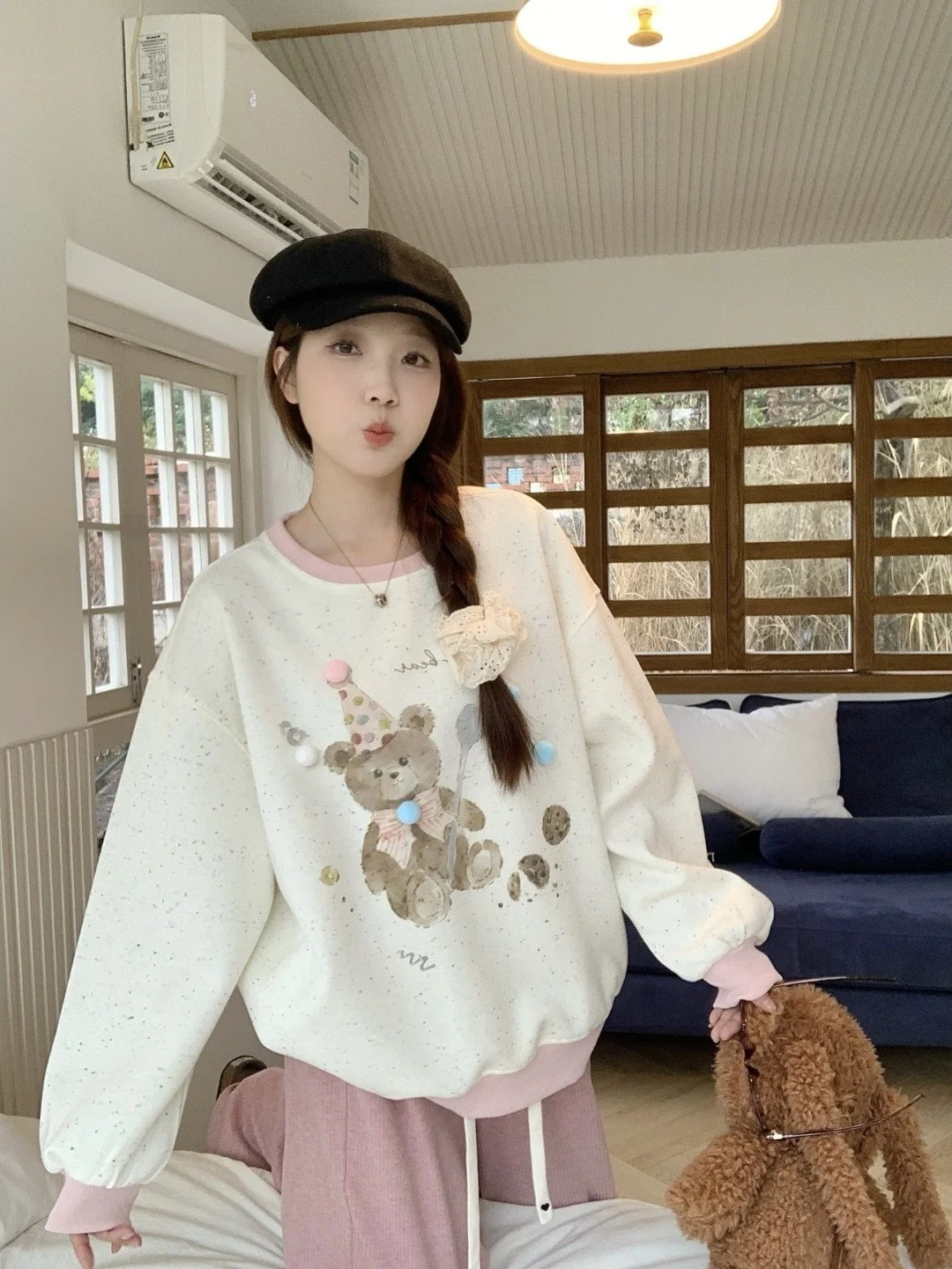 plus Size Lazy Style Fleece Lined Hoodie Women's Autumn Design Printed round Neck Pullover Fat MM Meat Conceal Slimming Top
plus Size Lazy Style Fleece Lined Hoodie Women's Autumn Design Printed round Neck Pullover Fat MM Meat Conceal Slimming Top
