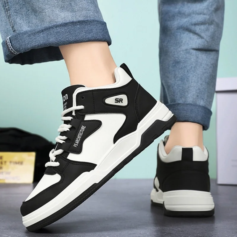 Men's Spring 2025 High Top Breathable Sports Shoes Casual Versatile Korean Style round Toe Rubber Outsole Pure Color Shoes
Men's Spring 2025 High Top Breathable Sports Shoes Casual Versatile Korean Style round Toe Rubber Outsole Pure Color Shoes
