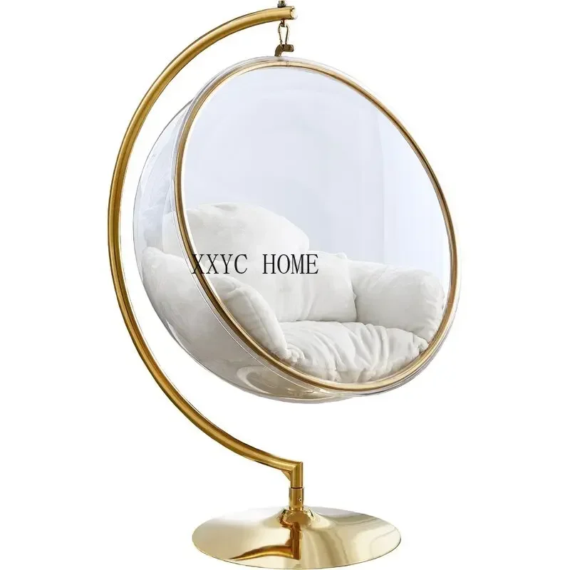 Golden Frame Transparent Hanging Chairs Swing Floor Stand Acrylic Bubble Chair For Living Room Bedroom
Golden Frame Transparent Hanging Chairs Swing Floor Stand Acrylic Bubble Chair For Living Room Bedroom