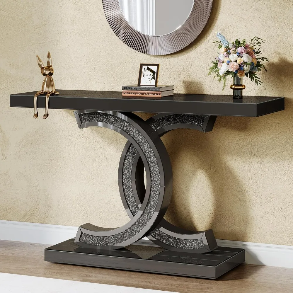 Mirrored Console Table, Modern Entryway Table, 39-inch Glass Sofa Hallway Tables for Entrance
Mirrored Console Table, Modern Entryway Table, 39-inch Glass Sofa Hallway Tables for Entrance