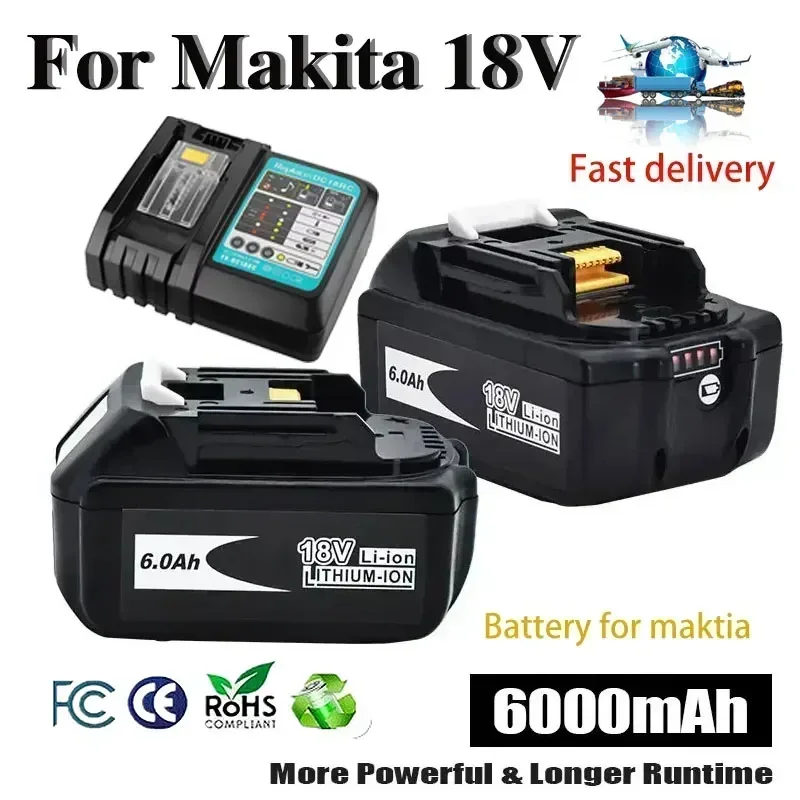Makita Original Lithium Ion Rechargeable18V6.0Ah Battery Electric Drill Replacement BatteryBL1860 BL1830 BL1850Tool Batteries
Makita Original Lithium Ion Rechargeable18V6.0Ah Battery Electric Drill Replacement BatteryBL1860 BL1830 BL1850Tool Batteries