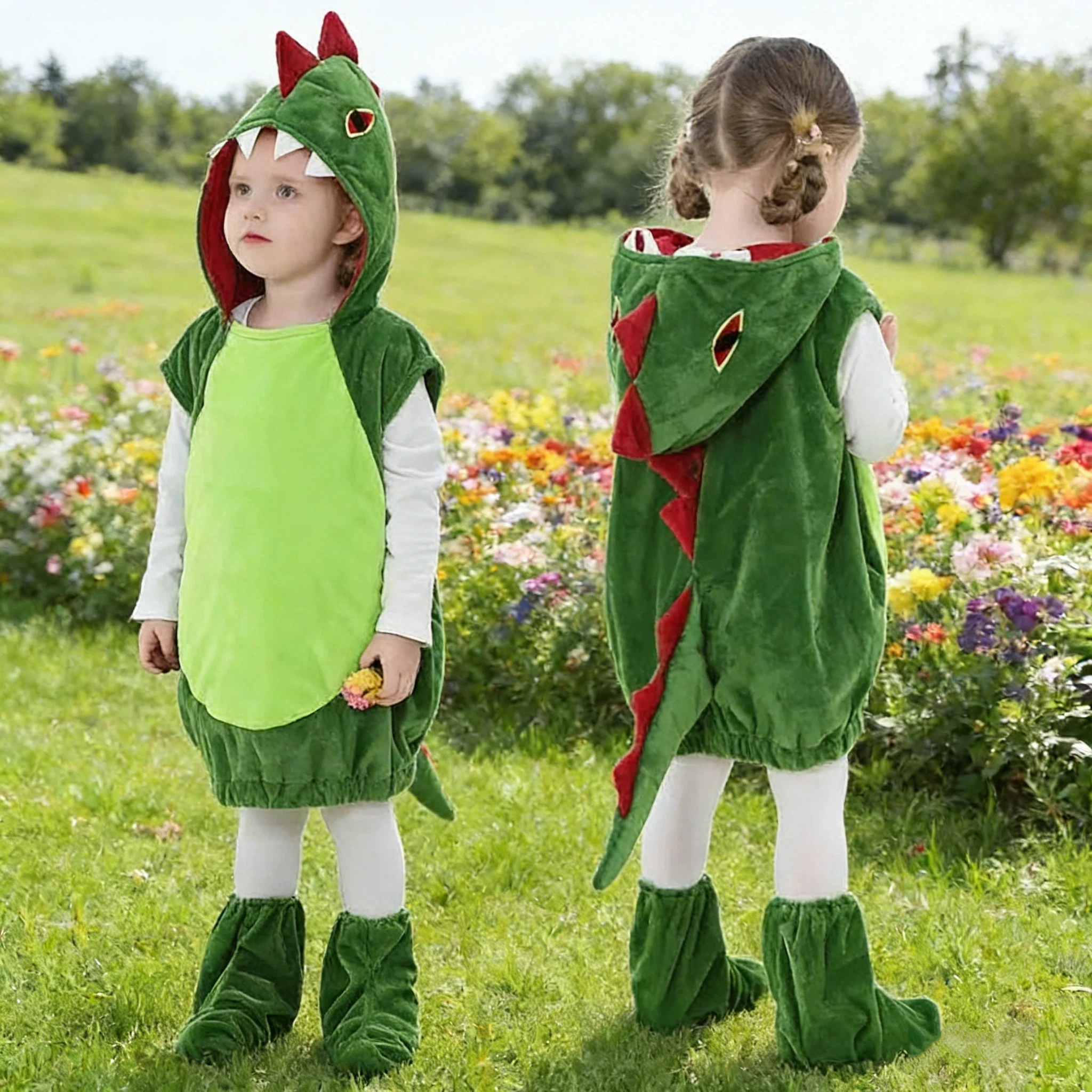 2026 Cute Carnival Dinosaur Cartoon Costume Cosplay Green Dinosaur Vest Hoodie enfant Niños Niña Teenagers Jumpsuit Foot Covers
2026 Cute Carnival Dinosaur Cartoon Costume Cosplay Green Dinosaur Vest Hoodie enfant Niños Niña Teenagers Jumpsuit Foot Covers