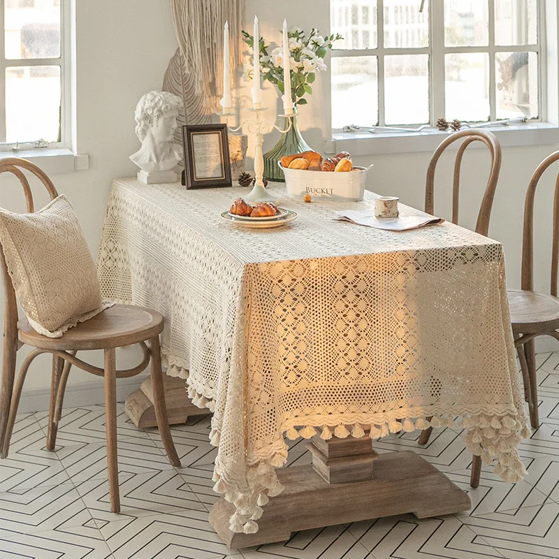 Vintage Rustic Simple Tablecloth Wedding Decoration Cover Cloth Hollow Woven Nordic Rectangular Coffee Table Tablecloths
Vintage Rustic Simple Tablecloth Wedding Decoration Cover Cloth Hollow Woven Nordic Rectangular Coffee Table Tablecloths