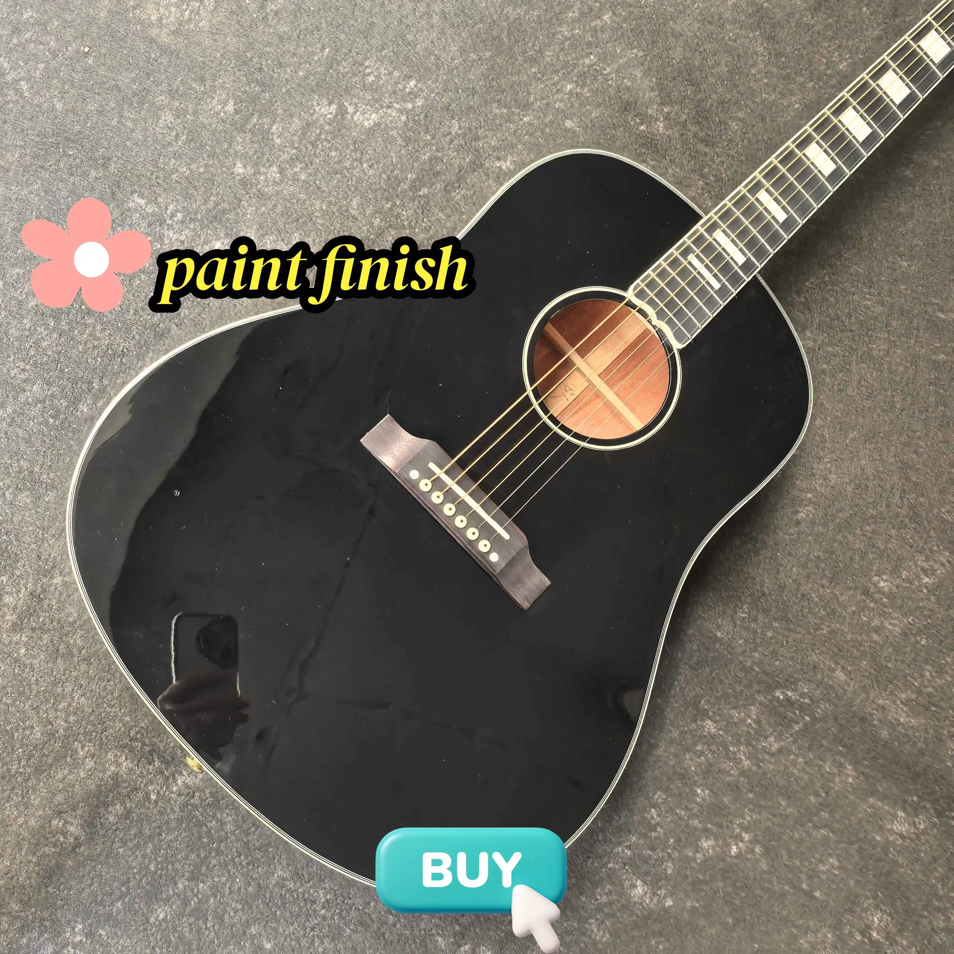 Black J-45 Acoustic Guitar Folk Style Suitable for Beginners and Professionals
Black J-45 Acoustic Guitar Folk Style Suitable for Beginners and Professionals