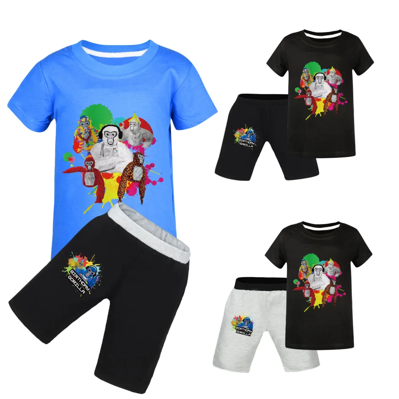 Children Outfits Summer Suits Kids Shorts+Short Sleeve Tee Gorilla Tag Clothes For Toddler Boys Girls Tracksuit Set3278
Children Outfits Summer Suits Kids Shorts+Short Sleeve Tee Gorilla Tag Clothes For Toddler Boys Girls Tracksuit Set3278