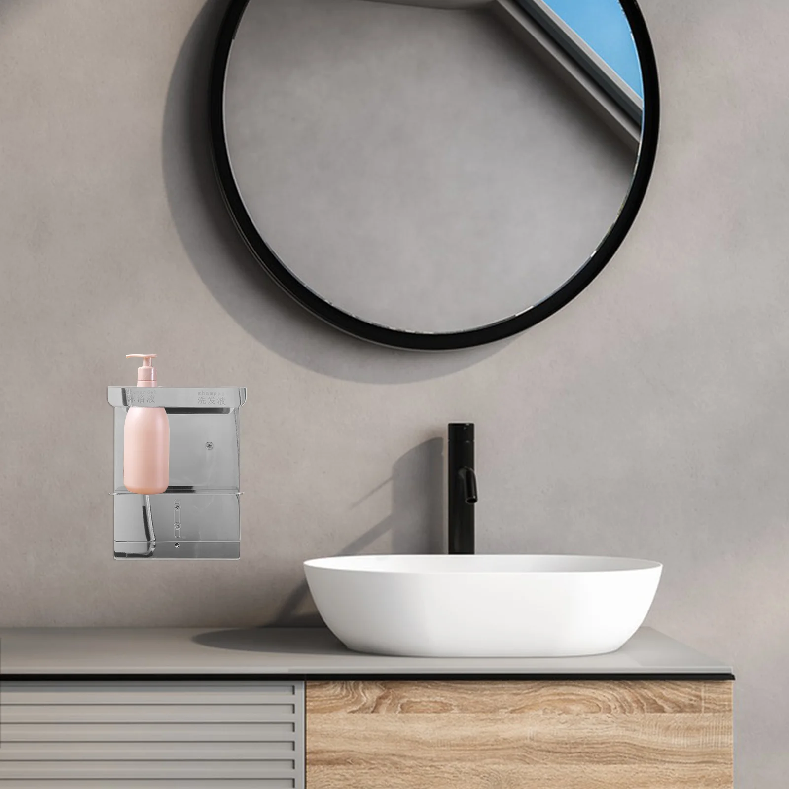 Bathroom Soap Dispenser Easy Installation Shampoo Holder Bottle Wall Hand Liquid Stainless Steel Mount
Bathroom Soap Dispenser Easy Installation Shampoo Holder Bottle Wall Hand Liquid Stainless Steel Mount