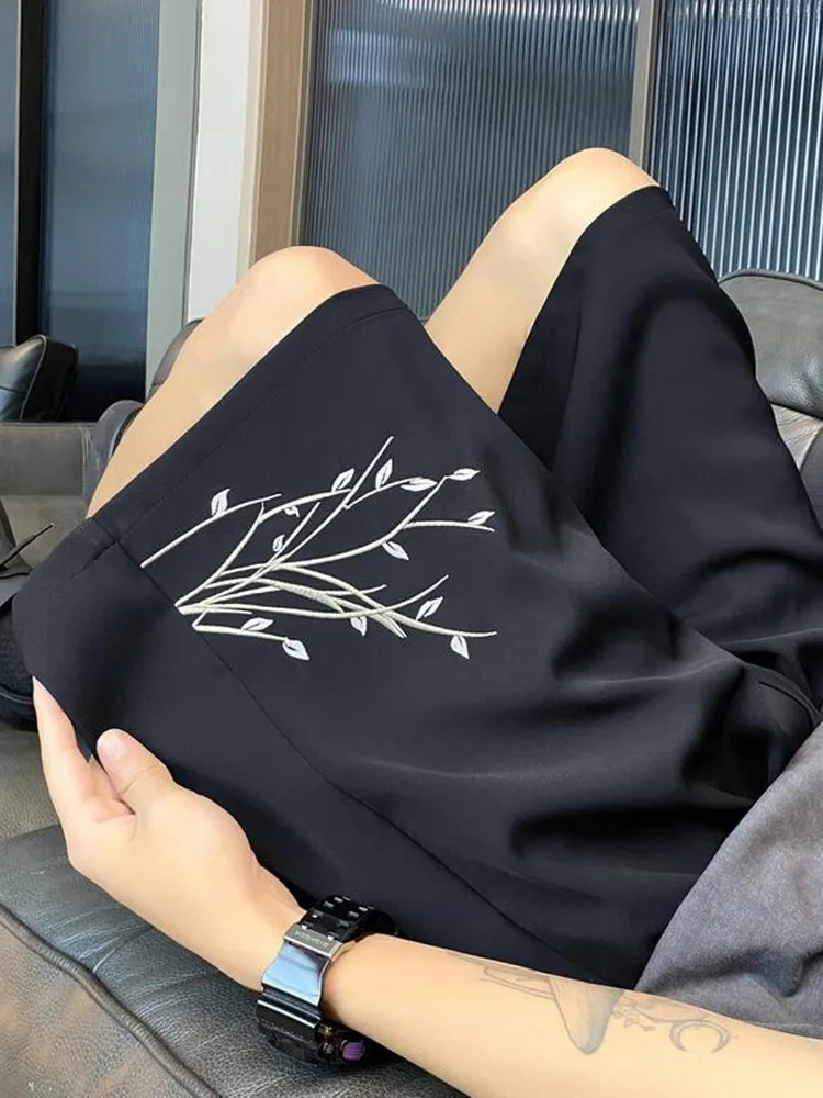 Мужские летние тонкие свободные повседневные брюки Ele из вышитого ледяного шелка, быстросохнущие, длиной до колена
Мужские летние тонкие свободные повседневные брюки Ele из вышитого ледяного шелка, быстросохнущие, длиной до колена