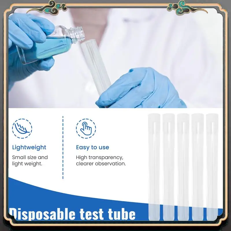 Reliable-100Pcs Clear Plastic Test Tube With Cap 12X100mm U-Shaped Bottom Long Transparent Test Tube Lab Supplies
Reliable-100Pcs Clear Plastic Test Tube With Cap 12X100mm U-Shaped Bottom Long Transparent Test Tube Lab Supplies