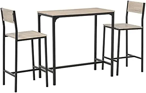 3 Piece Table and Chairs, Industrial Dining Table Set for 2, Counter Height Kitchen Table with stools, Breakfast Table Set for
3 Piece Table and Chairs, Industrial Dining Table Set for 2, Counter Height Kitchen Table with stools, Breakfast Table Set for