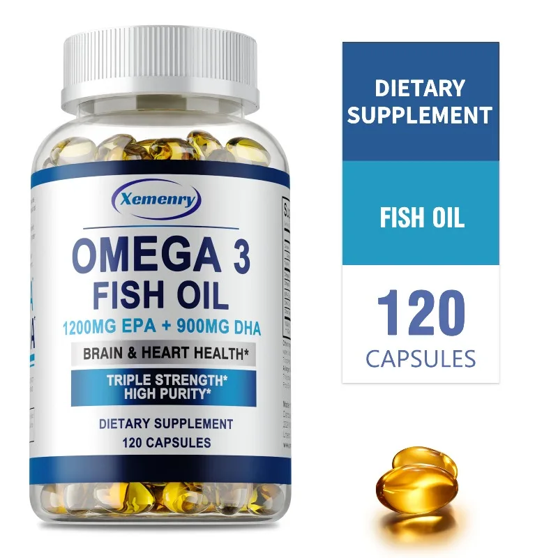 Omega 3 Fish Oil Capsules - Maintain Heart and Joint Health, Helps Brain Development, Support Nervous System, Improve Immunity
Omega 3 Fish Oil Capsules - Maintain Heart and Joint Health, Helps Brain Development, Support Nervous System, Improve Immunity