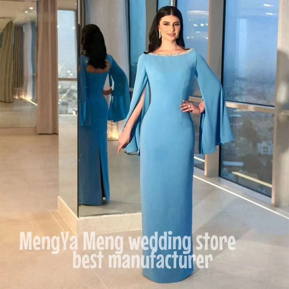 ZHUISHU Изысканное вечернее платье русалки с круглым вырезом по индивидуальному заказу, очаровательное платье для выпускного вечера с рюшами и бисером, вечернее платье с длинными рукавами 
ZHUISHU Изысканное вечернее платье русалки с круглым вырезом по индивидуальному заказу, очаровательное платье для выпускного вечера с рюшами и бисером, вечернее платье с длинными рукавами