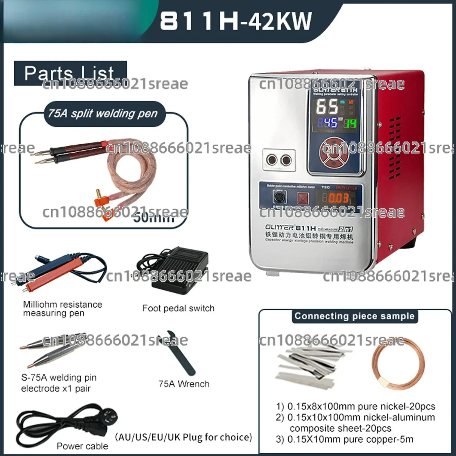 Spot Welding Machine 811H Large Unit Aluminum To Nickel Welding Iron Lithium Power Battery Aluminum To Copper BatteryEquipment
Spot Welding Machine 811H Large Unit Aluminum To Nickel Welding Iron Lithium Power Battery Aluminum To Copper BatteryEquipment