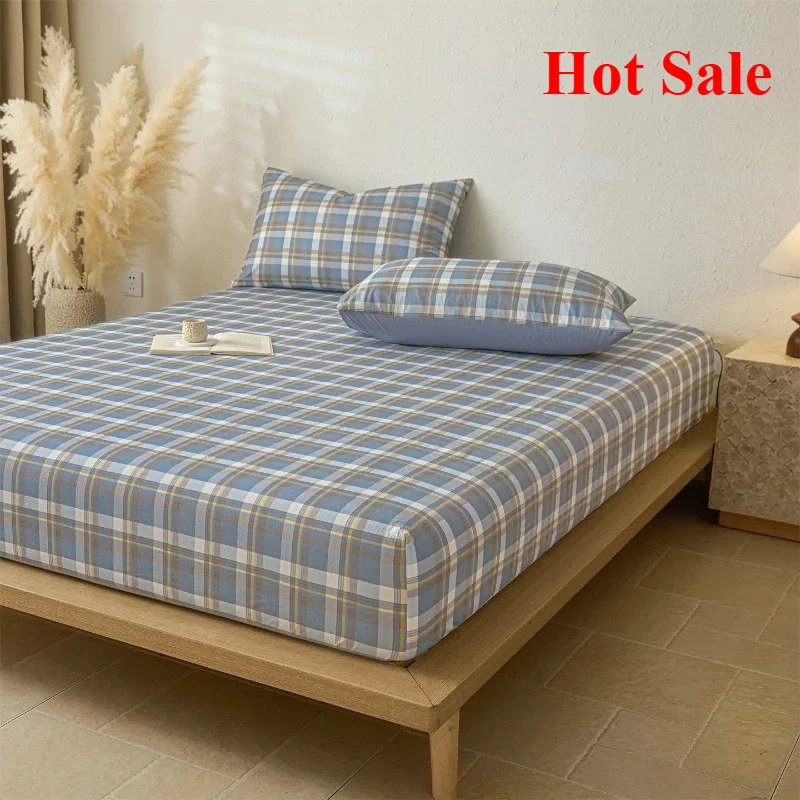 2025 cotton washed cotton lattice series bed hat thickened tatami non-slip bed cover single piece fitted sheet
2025 cotton washed cotton lattice series bed hat thickened tatami non-slip bed cover single piece fitted sheet