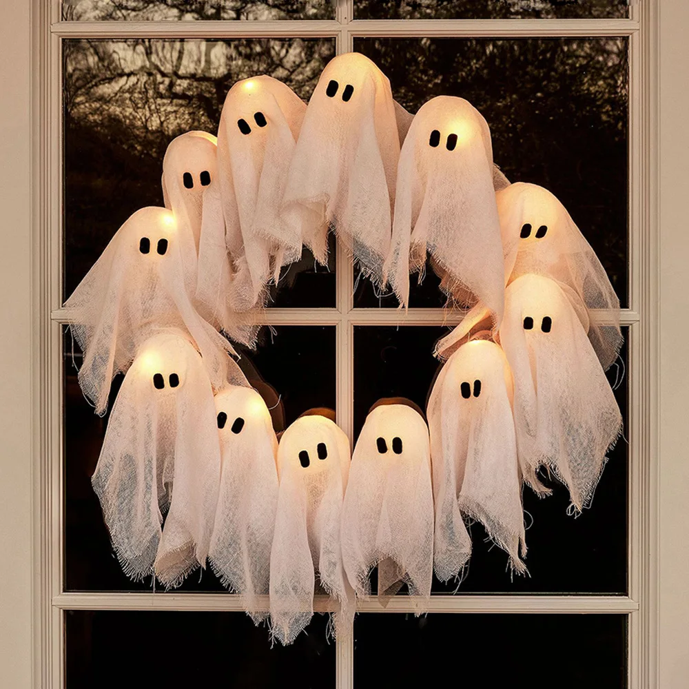 Halloween Light-up Ghost Wreath Decoration for ndoor Outdoor Wall Decor Spooky Front Door Led Hanging Decor Props
Halloween Light-up Ghost Wreath Decoration for ndoor Outdoor Wall Decor Spooky Front Door Led Hanging Decor Props