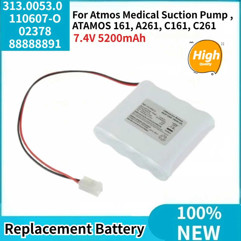 110607-O High Quality Battery 7.4V 5200mAh for Atmos Medical Suction Pump , ATAMOS 161, A261, C161, C261 Brand New
110607-O High Quality Battery 7.4V 5200mAh for Atmos Medical Suction Pump , ATAMOS 161, A261, C161, C261 Brand New