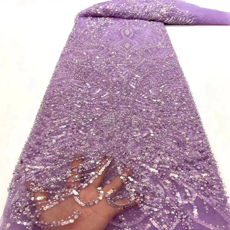 African Beads Lace Fabric 2022 High Quality Lace Material Nigerian French Lace Fabrics With Sequins TS9961
African Beads Lace Fabric 2022 High Quality Lace Material Nigerian French Lace Fabrics With Sequins TS9961