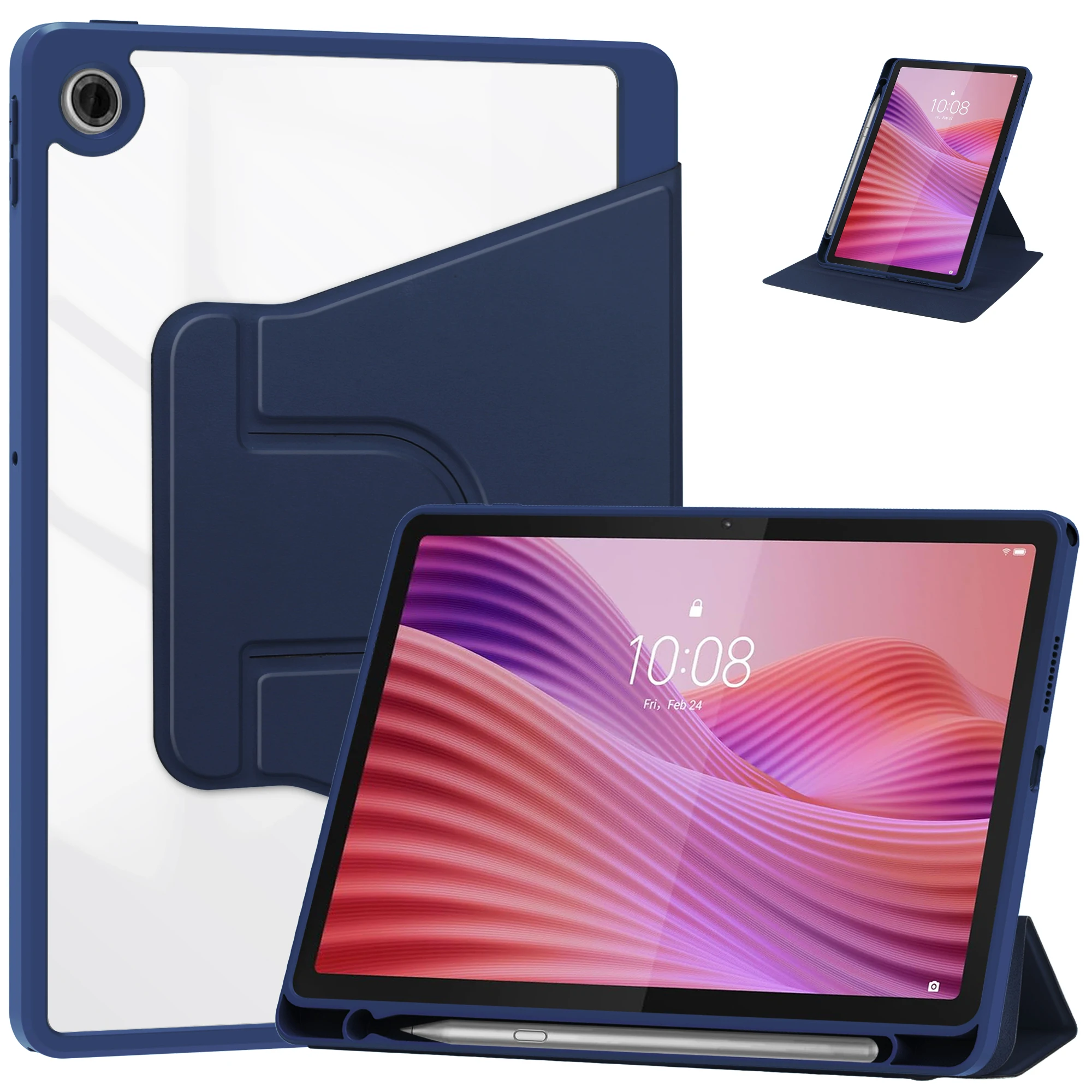 Three fold transparent pen slot For Lenovo Tab 2025 K10 2nd 10.1inch TB-311FU TB-311XU Tablets Case 360-degree rotation
Three fold transparent pen slot For Lenovo Tab 2025 K10 2nd 10.1inch TB-311FU TB-311XU Tablets Case 360-degree rotation